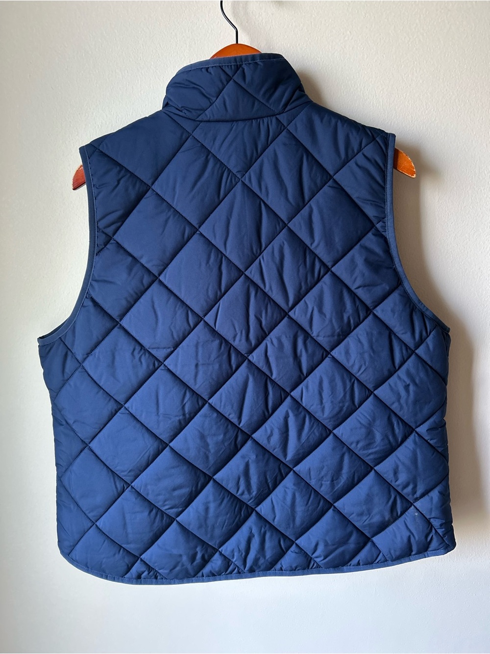 J. CREW Factory Excursion Quilted Vest XL Navy Gingham Lined Snap Pocket NWT - Picture 7 of 8